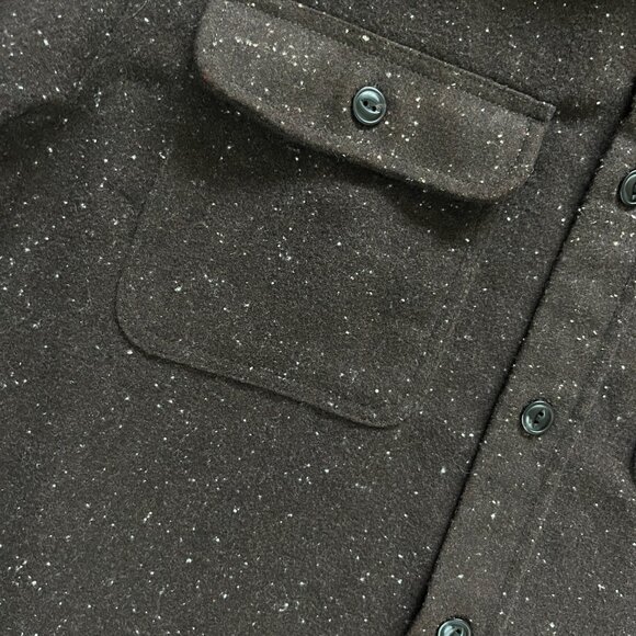 New Frank & Oak Brown Button-Down Shirt – XS, Unisex Fit – Tweed, Textured, Fall - Picture 6 of 10